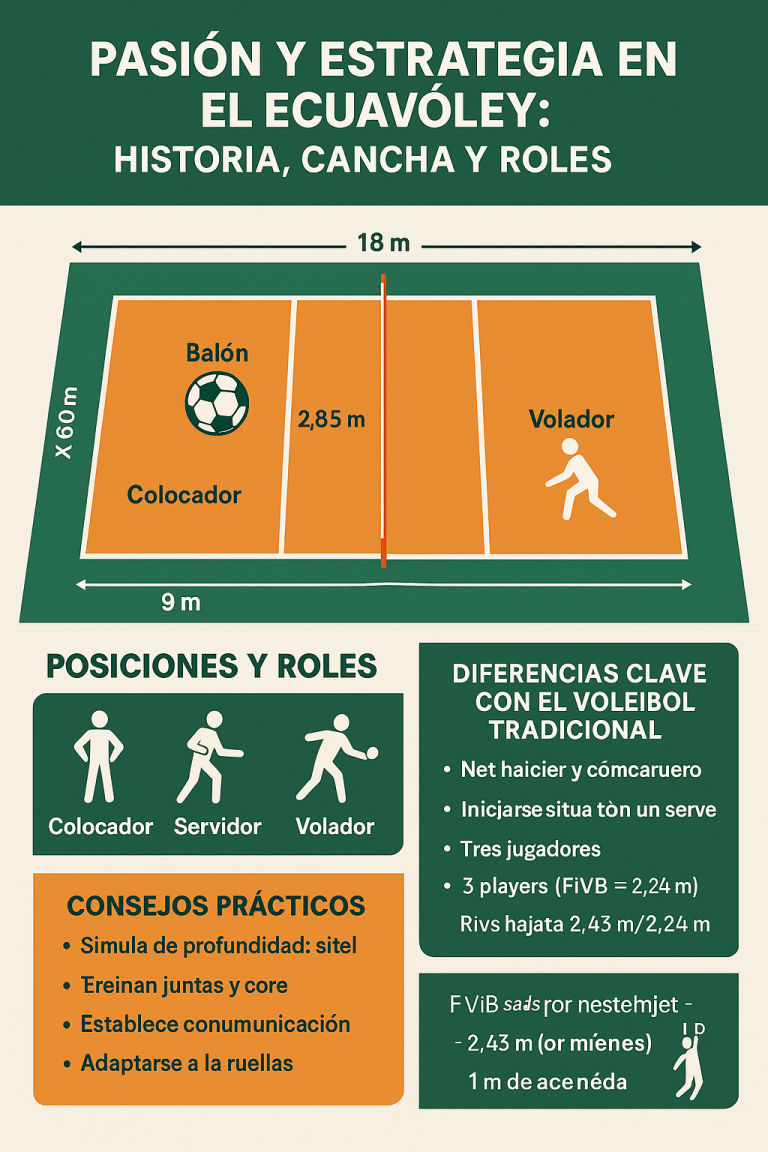 Pasión y Estrategia en el Ecuavóley: Historia, Cancha y Roles